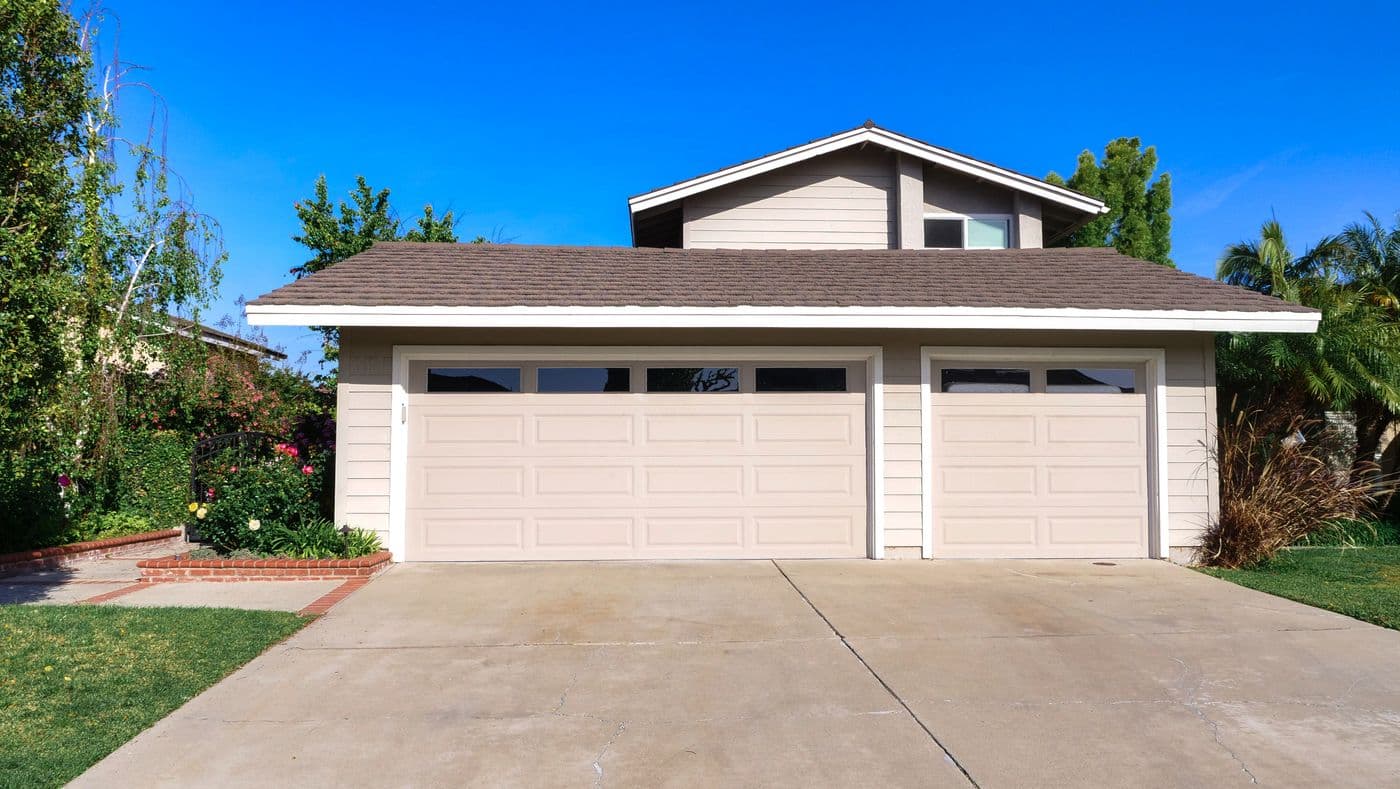 Residential home with horizontal exterior siding